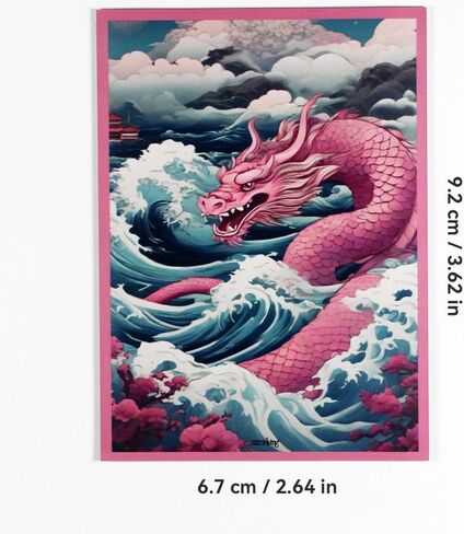 Volcanic Island 60ct 67x92mm Dragon Top Loading Standard Size Cards for MTG/TCG/PTCG Art Printing Trading Card Sleeves Protectors (Bilin Longzhang) in Saudi Arabia