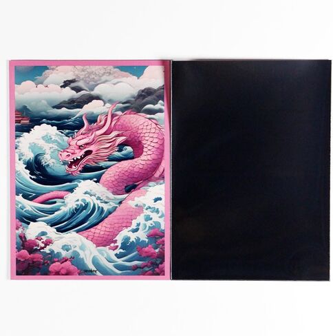 Volcanic Island 60ct 67x92mm Dragon Top Loading Standard Size Cards for MTG/TCG/PTCG Art Printing Trading Card Sleeves Protectors (Bilin Longzhang) in Saudi Arabia