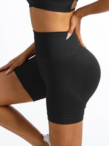 3.6" Women Seamless Workout High Waisted Scrunch Butt Lifting Gym Yoga Biker Booty Short Pants in Saudi Arabia