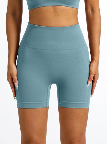 3.6" Women Seamless Workout High Waisted Scrunch Butt Lifting Gym Yoga Biker Booty Short Pants in Saudi Arabia