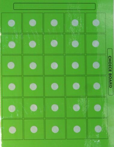 Smile4Autsim Visual Activity Choice Laminated Board with 30 1/2" Hook Coin -Great for Loose Pcs Flash Cards. (Blue, 8x11 Sheet (1.5 inch Cards)) in Saudi Arabia