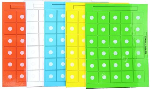Smile4Autsim Visual Activity Choice Laminated Board with 30 1/2" Hook Coin -Great for Loose Pcs Flash Cards. (Blue, 8x11 Sheet (1.5 inch Cards)) in Saudi Arabia