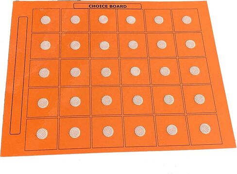 Smile4Autsim Visual Activity Choice Laminated Board with 30 1/2" Hook Coin -Great for Loose Pcs Flash Cards. (Blue, 8x11 Sheet (1.5 inch Cards)) in Saudi Arabia