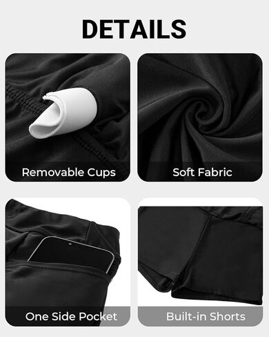 بدلة سباحة أكوا إيف للسيدات مع تنورة وجيب رسن تانكيني من قطعتين للتحكم في البطن in Kuwait