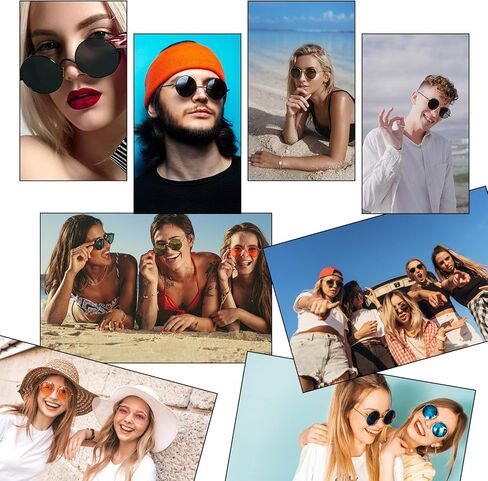Round Sunglasses For Men Women Retro Metal Hippie Circle Eyeglasses Clear Lens Vintage Accessories UV Protection in Saudi Arabia