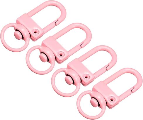 uxcell Swivel Clasps Snap Hook, 33x13mm Colorful Lobster Claw Clasp for Keys Organization, DIY Crafting, Black, 4Pcs in Saudi Arabia