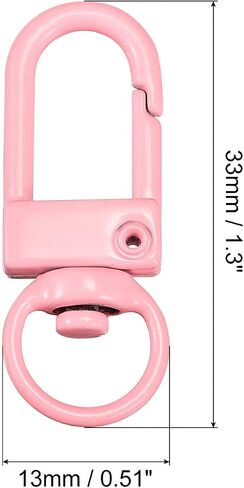 uxcell Swivel Clasps Snap Hook, 33x13mm Colorful Lobster Claw Clasp for Keys Organization, DIY Crafting, Black, 4Pcs in Saudi Arabia