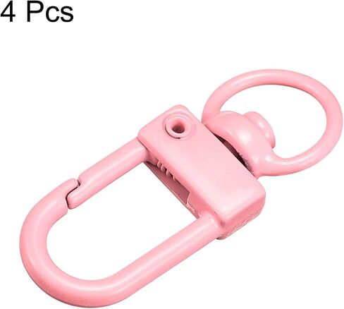 uxcell Swivel Clasps Snap Hook, 33x13mm Colorful Lobster Claw Clasp for Keys Organization, DIY Crafting, Black, 4Pcs in Saudi Arabia