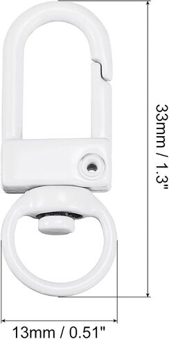 uxcell Swivel Clasps Snap Hook, 33x13mm Colorful Lobster Claw Clasp for Keys Organization, DIY Crafting, Black, 4Pcs in Saudi Arabia