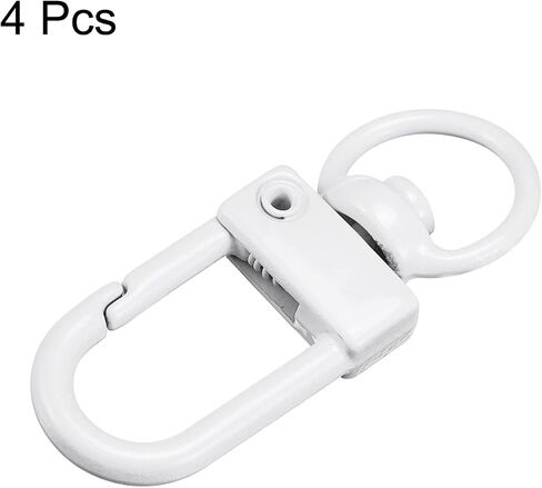 uxcell Swivel Clasps Snap Hook, 33x13mm Colorful Lobster Claw Clasp for Keys Organization, DIY Crafting, Black, 4Pcs in Saudi Arabia