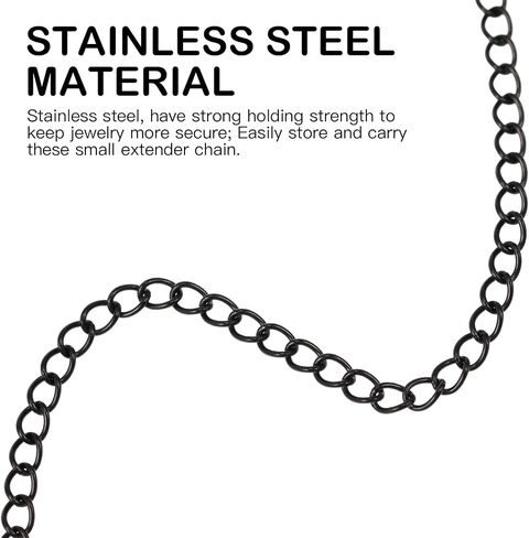 EXCEART Necklace Extender 6Pcs Stainless Steel Necklace Bracelet Anklet Extension Chains with Lobster Clasps and Closures Adjustable Necklace Extenders Necklace Extension Chains Link in Saudi Arabia