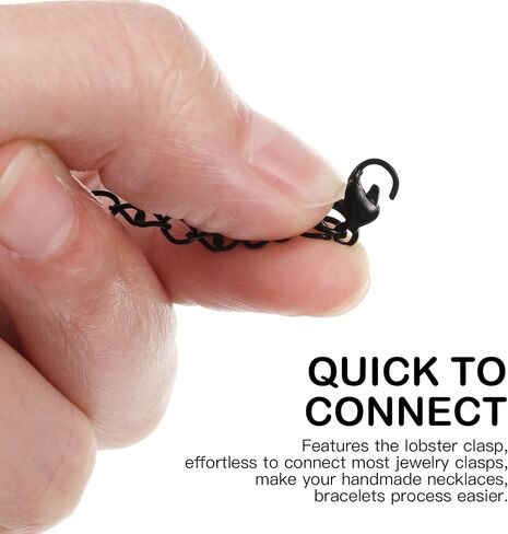EXCEART Necklace Extender 6Pcs Stainless Steel Necklace Bracelet Anklet Extension Chains with Lobster Clasps and Closures Adjustable Necklace Extenders Necklace Extension Chains Link in Saudi Arabia