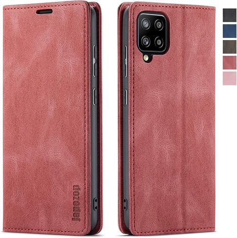 japezop Leather Case for Samsung Galaxy A42 5G, Flip Wallet with RFID Blocking, Card Holder Kickstand, 6.6 inch, Black in Kuwait
