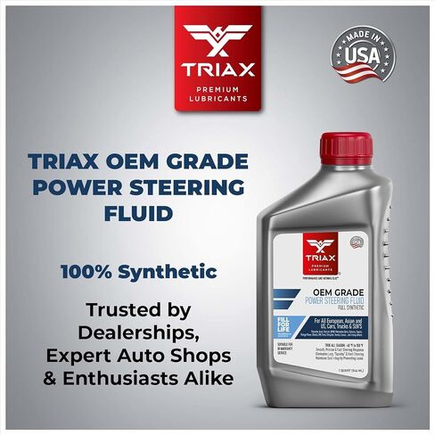 سائل توجيه الطاقة PSF من TRIAX OEM، اصطناعي، عالمي، تدفق بارد من الدرجة القطبية الشمالية -50، يناسب معظم السيارات الآسيوية والولايات المتحدة والأوروبية، اصطناعي بالكامل مع استرات، أوسع تطبيق للمواصفات (1 كوارت) in Saudi Arabia