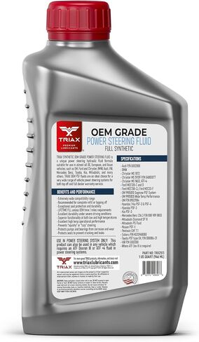 سائل توجيه الطاقة PSF من TRIAX OEM، اصطناعي، عالمي، تدفق بارد من الدرجة القطبية الشمالية -50، يناسب معظم السيارات الآسيوية والولايات المتحدة والأوروبية، اصطناعي بالكامل مع استرات، أوسع تطبيق للمواصفات (1 كوارت) in Saudi Arabia