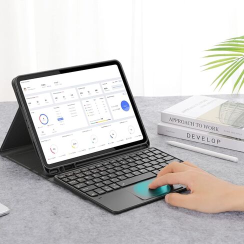 Backlit Keyboard Case with Touchpad for iPad Pro 11 2020/2018, Bluetooth Detachable Keyboard for iPad Pro 11 2rd Generation / 1st Generation US Layout with Protective Case, Black in Saudi Arabia