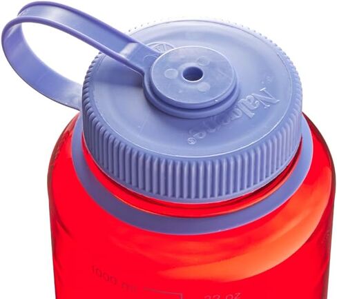Nalgene Water Bottle - Lightweight Sustain Tritan BPA-Free Shatterproof Bottle for Backpacking, Hiking, Gym, 32 OZ, Wide Mouth, Marmalade Orange in Saudi Arabia