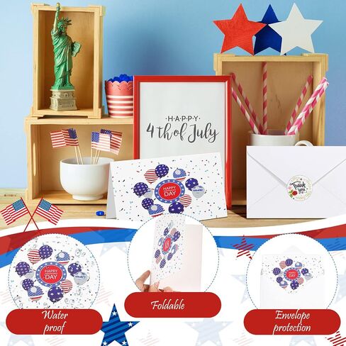 SATINIOR 24 Sets Patriotic Cards with White Envelopes Bulk July 4th Greeting Cards Patriotic Postcards Independence Day Note Cards for Veterans Military Independence Day Party 3.9 x 5.9 Inches in Saudi Arabia