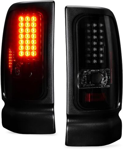 Youxmoto LED Tail Lights + 3rd Brake Light Fits for Ram 1500 1994-2001, Ram 2500 3500 1994-2002, Chrome Housing Clear Lens in Saudi Arabia