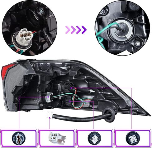 Archaic Tail Light Assembly for Toyota RAV4 2019 2020 2021 2022, Right Passenger Side Rear Break Lamp in Kuwait