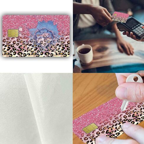Small Chip Credit Card Stickers Slim Waterproof Anti-Wrinkling Removable Vinyl Decals Debit Card Skin Cover in Saudi Arabia