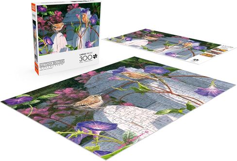 Buffalo Games - Hautman Brothers - Wren and Flowers - 300 Large Piece Jigsaw Puzzle for Adults Challenging Puzzle Perfect for Game Nights - Finished Size 21.25 x 15.00 in Saudi Arabia