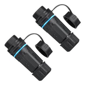 MECCANIXITY Waterproof RJ45 Coupler, Single Head Shielded Female to Female Waterproof IP68 Ethernet Outdoor LAN Cable Connector for Cat6/Cat5e/Cat5, Pack of 2
