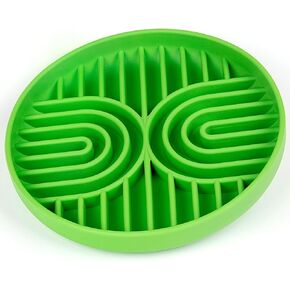 Silicone Slow Feeder Dog Bowls, Lick Mat for Dogs Crate with Suction Cups, Non-Slip, Anti-Choking, Design Soft & Safe Dog Bowl, Suitable for All Breed Dogs for Training, Freezers, Green (Green01)