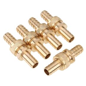 LTWFITTING Brass 5/8" Barb x 5/8" Barb Hose Repair/Mender,Garden Hose Fitting(Pack of 5)