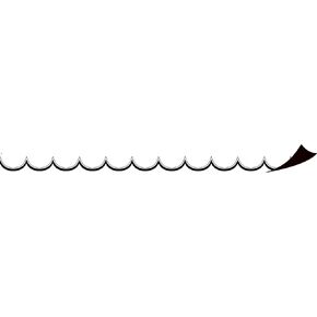 Teacher Created Resources White with Black Scalloped Magnetic Border (TCR77593)