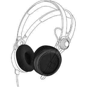 Earpadz Replacement for Sennheiser HD25 Ear Pads, Midnight Earpadz by Dekoni, Soft Knit Replacement Headphone Cushions, Heat Activated Memory Foam, Proper Fit, Comfort and Sound Isolation, 1 Pair