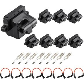 Set of 4 Ignition Coil Pack Compatible with Chevy Avalanche Express Silverado Suburban 1500 2500 Tahoe Trailblazer EXT, GMC Envoy XL XUV Savana, Cadillac Escalade ESV EXT Replace UF271 C1208