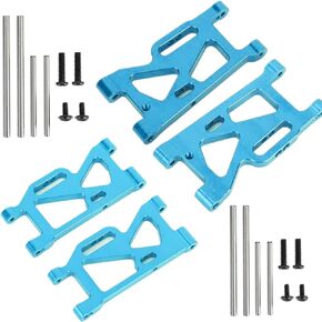 Aluminum WLtoys 144001 Front&Rear Swing Arm Set Upgrade Part for WLtoys 144001 1/14 4WD RC Car(Blue)