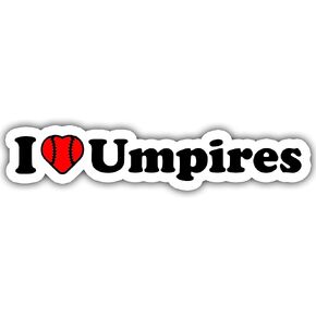 (3pcs) I Love Umpires Stickers, Kindle Sticker,Book Love Sticker, Vinyl Sticker Decals Sticker for Car Vinyl Decal Truck Window Bumper Sticker Water Bottle Laptop(3inches)