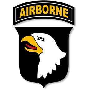101st Airborne Logo Screaming Eagles Sticker (Logo Army 101 Bumper SSI air Assault Vietnam (3 x 4 in) U.S. Army Licensed