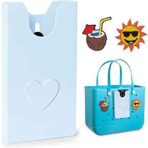 Phone Holder for Bogg Bag, Beach Bag Accessories Charm Insert Compatible with Simple Modern Beach Tote Bag Portable Size ABS Silicone Cell Phone Case Holder for iPhone and Android Phones Green