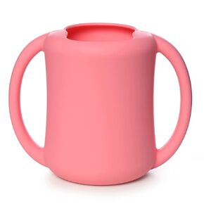 Silicone Baby & Toddler Training Cup with Handles - Sippy Cup for 1 Year Old – Toddler Cups (Soft Pink)