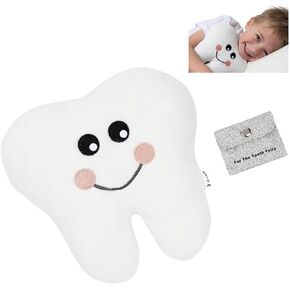 Tooth Fairy Pillow – Soft, Snuggly Plush Tooth Fairy Tooth Holder Pillow – Durable Tooth Pillow for Tooth Fairy Keepsake w/Sparkly Silver Envelope – Perfect Tooth Fairy Pillow for Girls & Boys Gifts