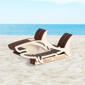 Shark Tooth Holder, Shark Tooth Collection Wooden Shadow Box, Shark Teeth Display Case With Acrylic Window Beach Home Decor Gifts for Men Women in Kuwait