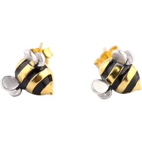 Chic Tiny Bee S925 Sterling Silver Stud Earrings for Women Girls Fashion Cute Dainty Animal Cartilage Piercing Post Studs Hypoallergenic Sensitive Ears Jewelry Gifts for Her Daughter Bff Birthday Xmas