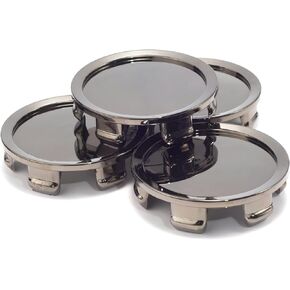 RTRHINOTUNING 4pcs 75mm Wheel Center Hub Caps for Superforgiata #M608#M242#81310409 75mm(2.95in)/70mm(2.76in) Black Chrome