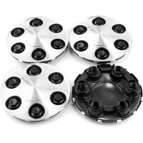198mm 7.8in Wheel Center Caps for 9595469 9596341 Wheel Center Hubcaps, 4 Pack Silver Center Cover Replacement
