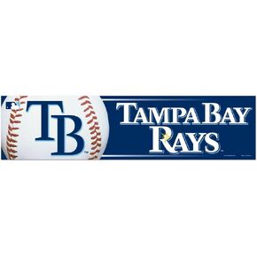 WinCraft MLB Tampa Bay Rays WCR87024213 Bumper Strip, 3" x 12"