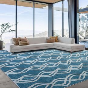 HOMBYS 9x12 ft Moroccan Area Rug for Living Room Bedroom, Large Modern Floor Carpet with Non-Slip Backing for Indoor Office Dining Room, Home Deco Non-Shedding, Grey, Machine Washable