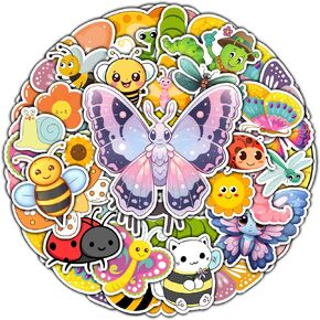 Pack 50 PCS Mermaid Stickers Waterproof Vinyl Decals Cute Decorative Accessories Bumper Car Water Bottles Laptop Bike Bicycle Skateboard Notebooks Luggages for Kids Adults