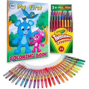 أقلام تلوين قابلة للالتواء، أقلام تلوين للأطفال من سن 4 إلى 8 سنوات، 24 قلم تلوين ملتوي، أقلام تلوين للأطفال الصغار، أقلام تلوين للأطفال، أقلام تلوين قابلة للدوران + كتاب تلوين للأطفال الصغار، كتب تلوين للأطفال in Kuwait