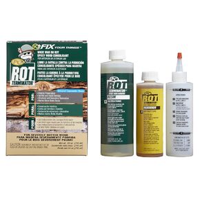 PC Products PC-Rot Terminator Epoxy Wood Hardener, Two-Part 24oz in Two Bottles, Amber 240618