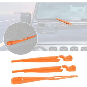 Windshield Wiper Blades Trim Cover,Front & Rear Window Wiper Arm Blade Kit Exterior Decoration Accessories for Jeep Wrangler JL JLU & Gladiator JT 2018-2022(Light green)