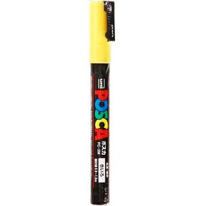 Uni Posca Water-Based Fine Marker, Yellow (PC3M.2)