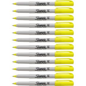 SHARPIE Permanent Markers, Ultra Fine Point (Supersonic Yellow)